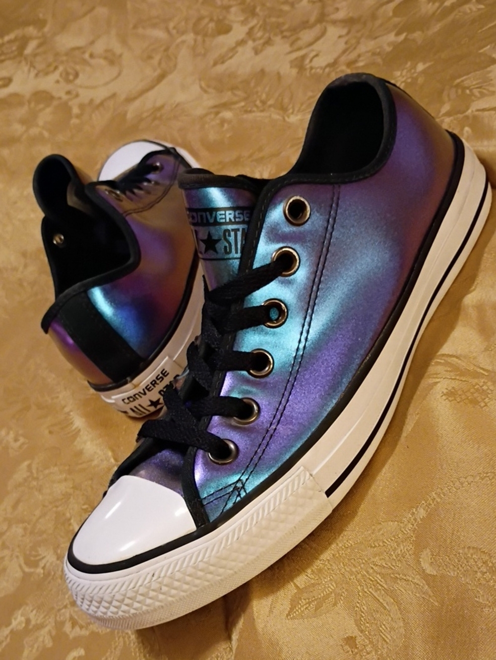Converse Women’s Iridescent Purple Low-Top Sneakers